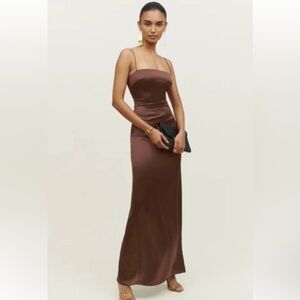 Reformation Frankie Silk Dress